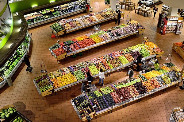 Fruits and Vegetables in Supermarket