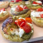 Puff Pastry Pizza with Goat Cheese and Pesto
